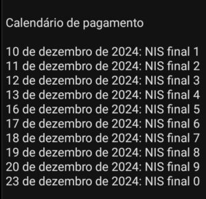 Calendário com antecipação programada pela caixa econômica federal 